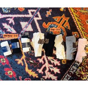 NWT & Lightly Used Gap & Old Navy Toddler Girl Stockings Bundle (9 pairs) - 2-3T